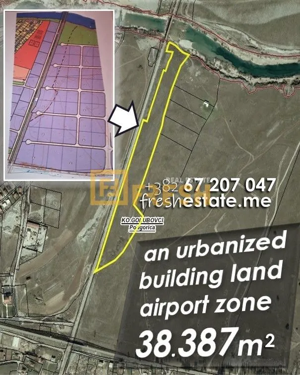Prodaja, plac, 38387m², Ostalo, Podgorica