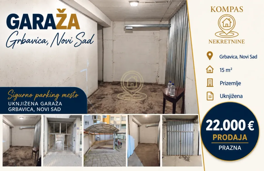 Prodaja, parking/garaža, 15m², Grbavica, Novi Sad Sve Podlokacije