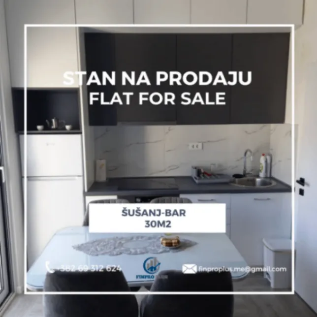 Prodaja, garsonjera, 30m², Šušanj, Bar