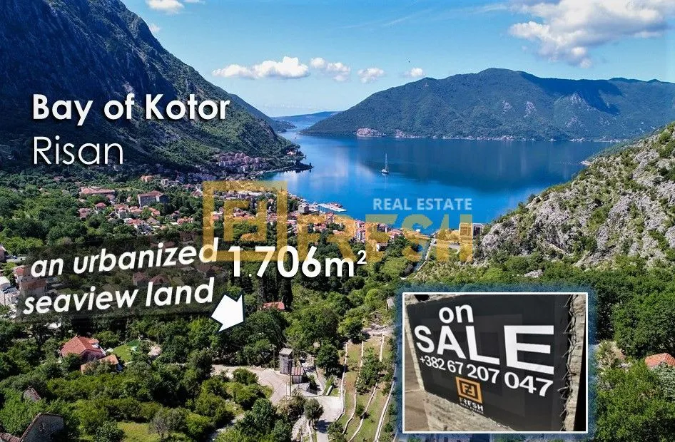 Prodaja, plac, 1706m², Kotor, Crna Gora