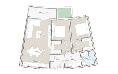 Prodaja, dvosoban stan, 77m², Bečići, Budva - image 1