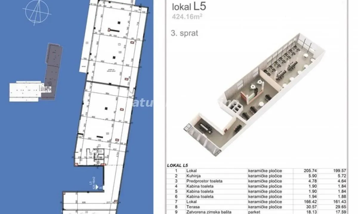 Sale, office space, 430m², Salajka, Novi Sad Sve Podlokacije
