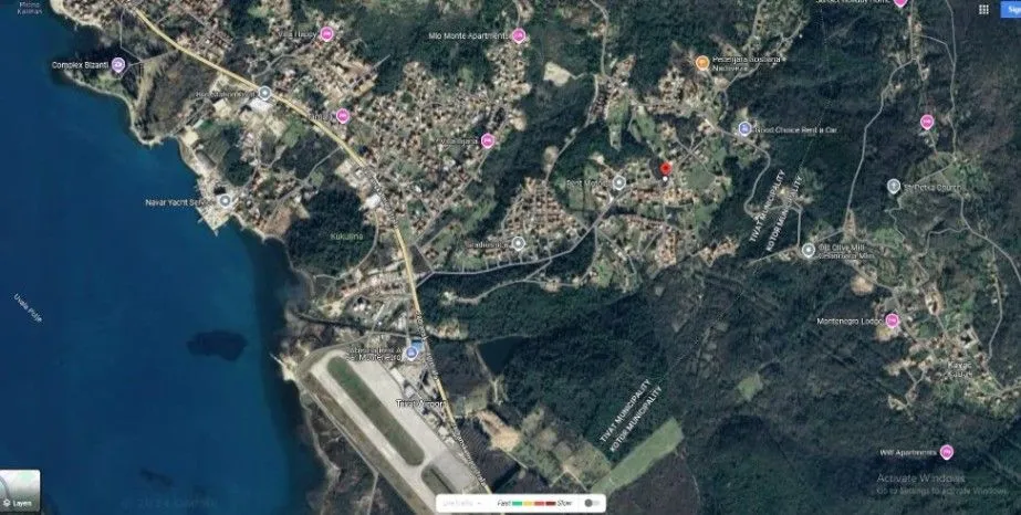 Prodaja, plac, 1251m², Gradiošnica, Tivat