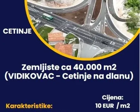 Prodaja, plac, 40000m², Cetinje, Crna Gora - image 1