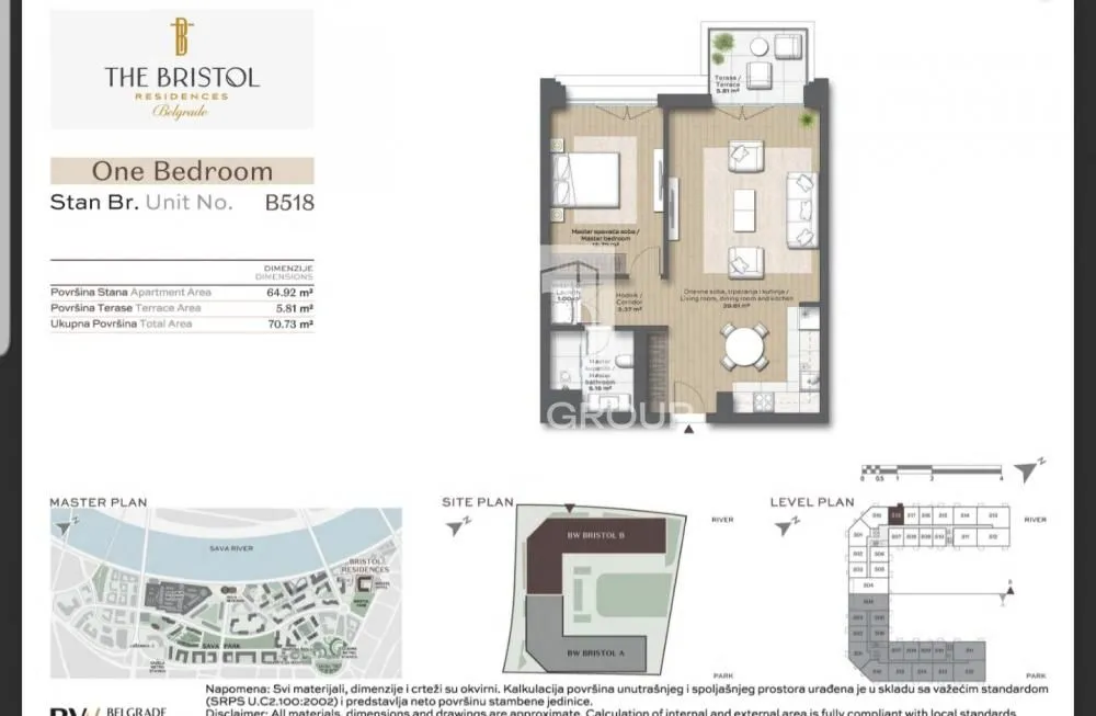 Prodaja, dvosoban stan, 70m², Savski Venac, Beograd