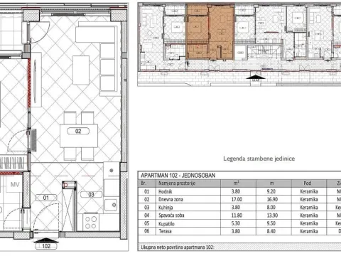 Sale, one bedroom apartment, 45m², Đuraševići, Tivat - image 7
