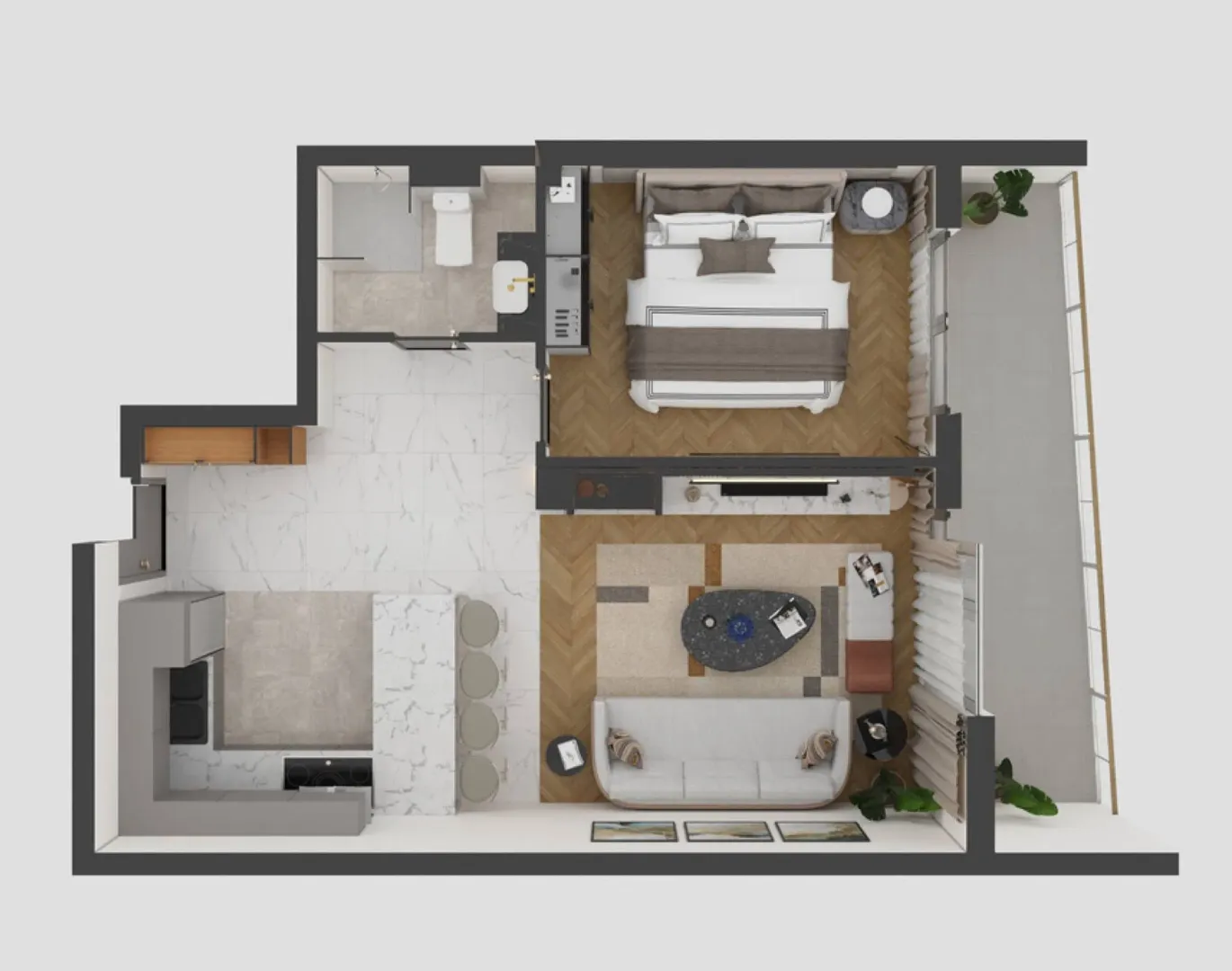 Prodaja, dvosoban stan, 40m², Bečići, Budva