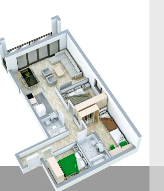 Sale, three bedroom apartment, 90m², Sveti Stefan, Budva
