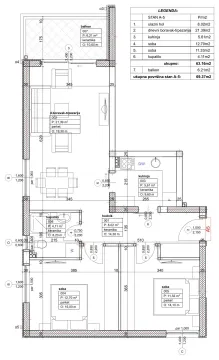 Arhitektonski plan stana sa rasporedom prostorija i dimenzijama. - image 5