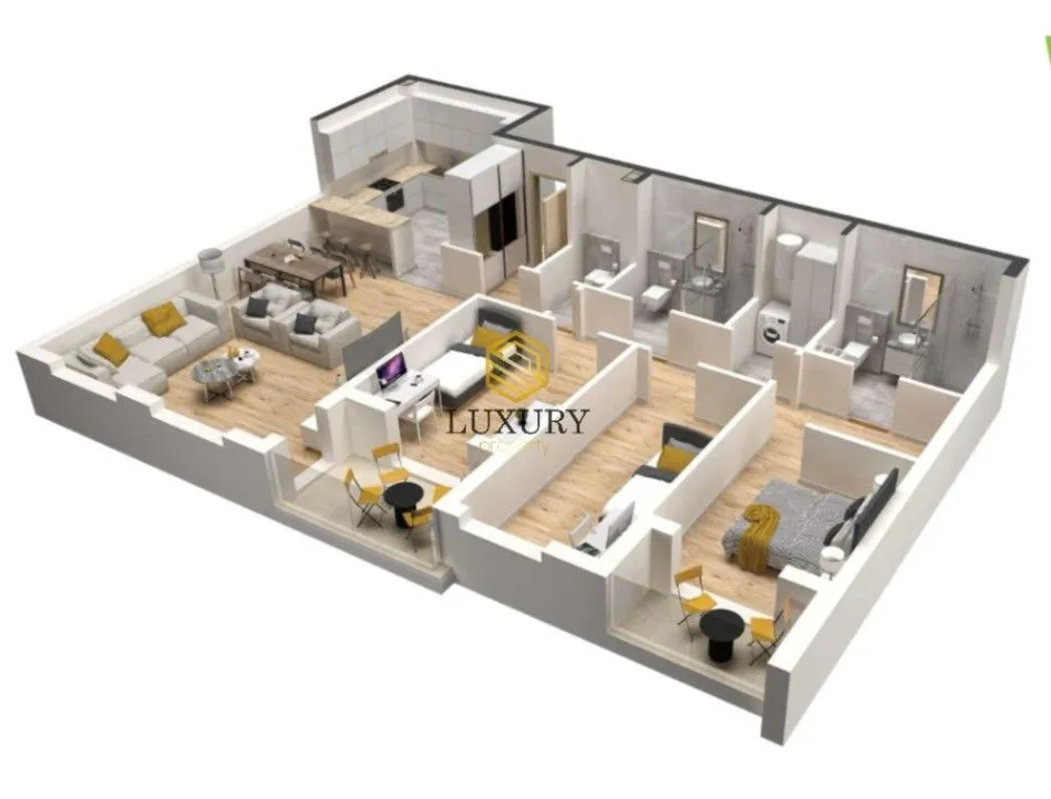 Prodaja, trosoban stan, 111m², Tološka šuma, Podgorica