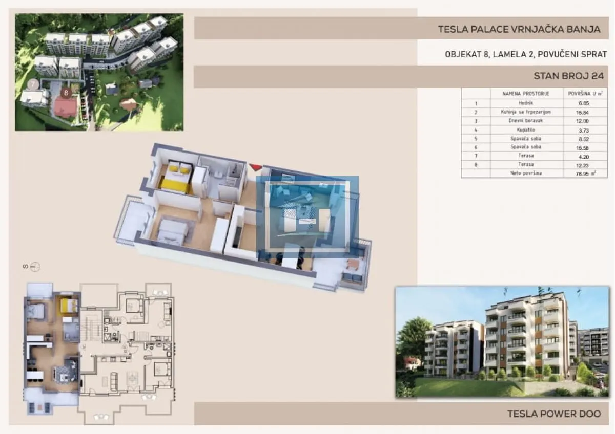 Prodaja, dvosoban stan, 78m², Centar, Vrnjačka Banja