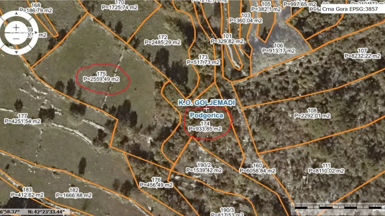 Prodaja, plac, 3493m², Barutana, Podgorica