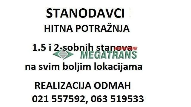 Rent, two bedroom apartment, 50m², Bulevar Oslobodjenja, Novi Sad Sve Podlokacije