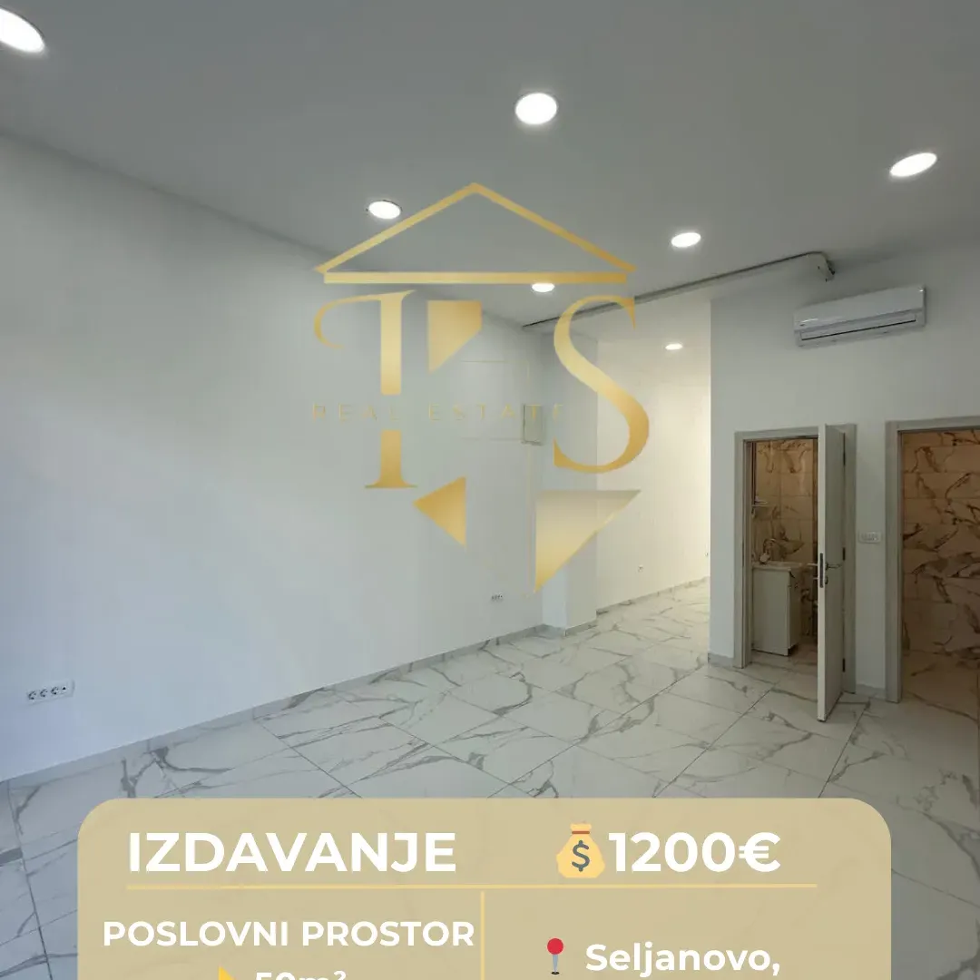 Izdavanje, poslovni prostor, 50m², Seljanovo, Tivat