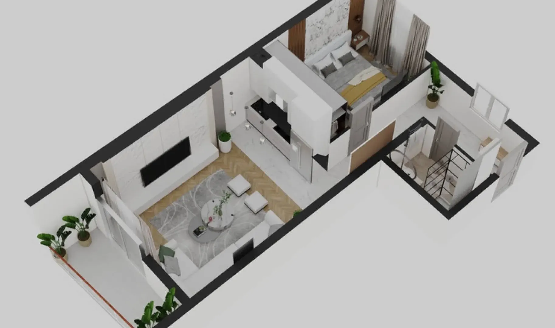 Sale, two bedroom apartment, 40m², Budva, Crna Gora