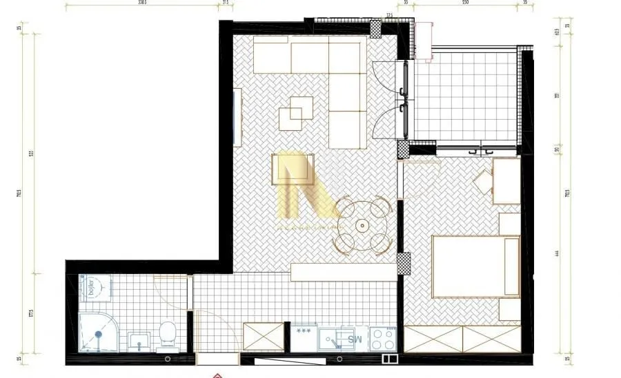 Prodaja, dvosoban stan, 47m², Sremska Kamenica, Petrovaradin