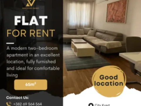 Rent, two bedroom apartment, 65m², City Kvart, Podgorica