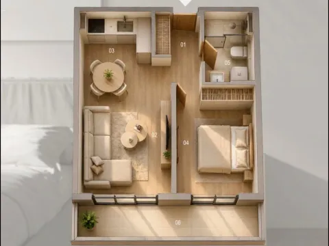 Prodaja, jednosoban stan, 47m², Zabjelo, Podgorica - image 4