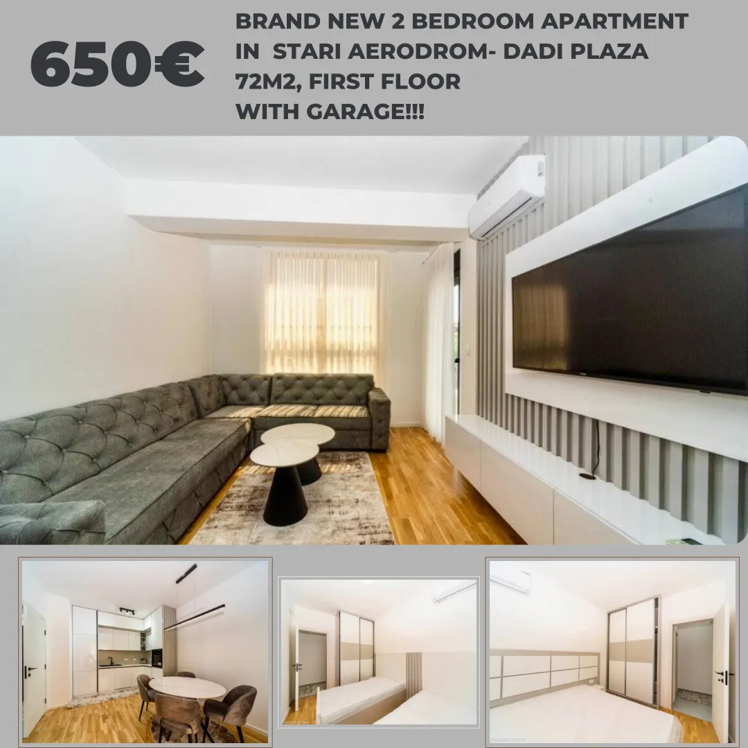 Izdavanje, dvosoban stan, 72m², Stari Aerodrom, Podgorica