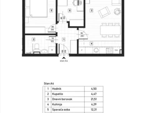 Prodaja, dvosoban stan, 62m², Zagorič, Podgorica - image 2