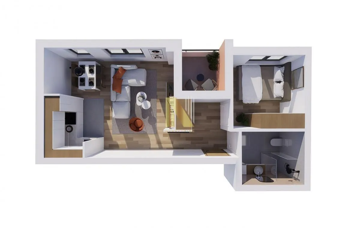 Sale, one bedroom apartment, 41m², Grbavica, Novi Sad Sve Podlokacije