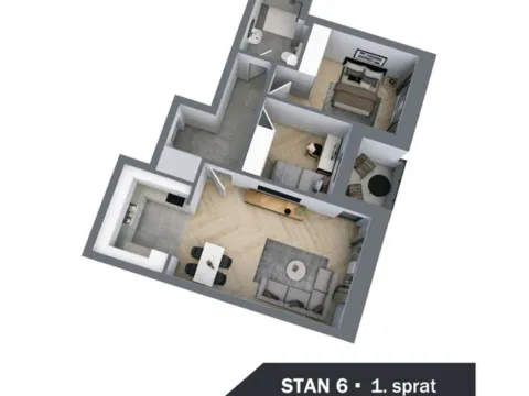 Prodaja, jednosoban stan, 57m², Podbara, Novi Sad Sve Podlokacije - image 2