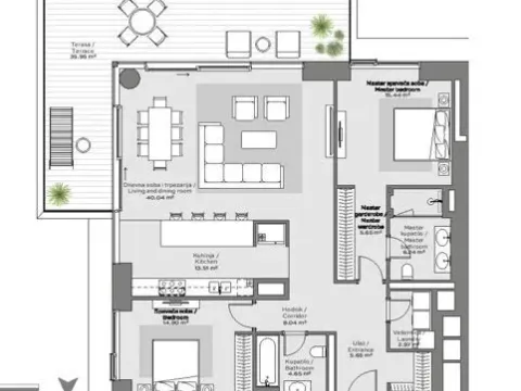 Sale, three bedroom apartment, 153m², Beograd Na Vodi, Beograd - image 8