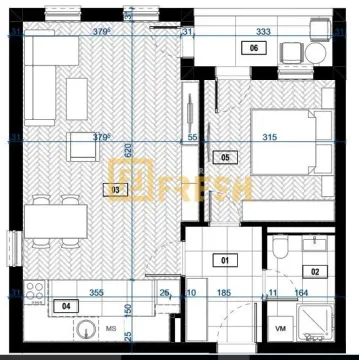 Osnova stana sa rasporedom prostorija i dimenzijama. - image 4