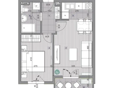 Izdavanje, jednosoban stan, 42m², Stari Aerodrom, Podgorica - image 2