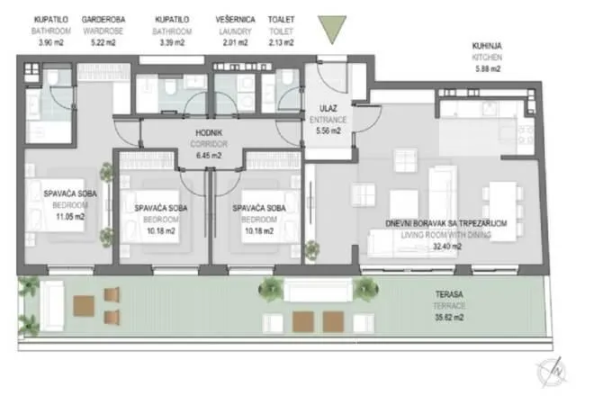 Sale, four bedroom apartment, 134m², Novi Beograd Blok 65, Novi Beograd Sve Podlokacije