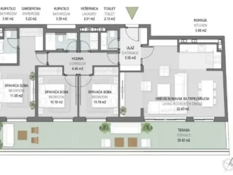 Prodaja, četvorosoban stan, 134m², Novi Beograd Blok 65, Novi Beograd Sve Podlokacije