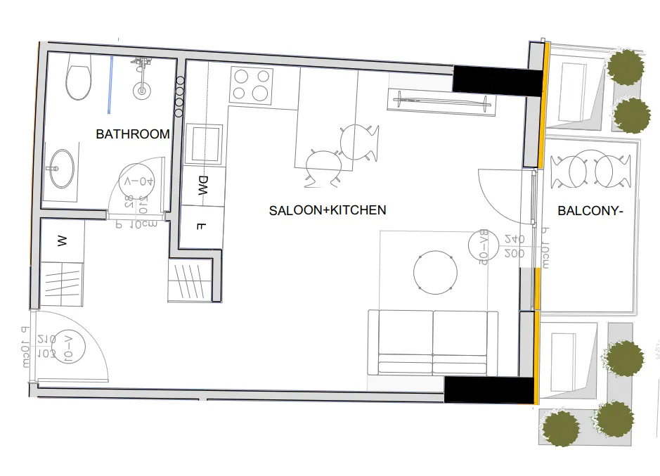 Sale, studio apartment, 31m², Bar, Crna Gora
