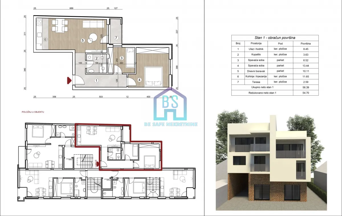 Prodaja, dvosoban stan, 55m², Telep, Novi Sad Sve Podlokacije