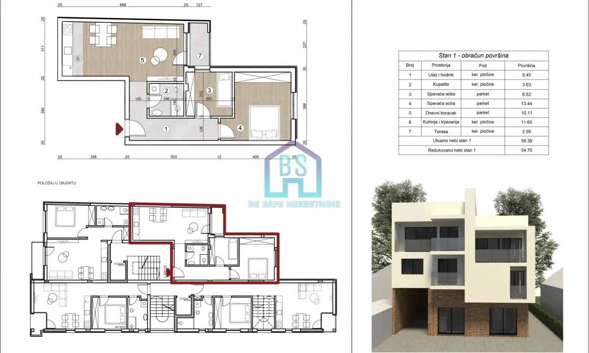 Prodaja, dvosoban stan, 55m², Telep, Novi Sad Sve Podlokacije