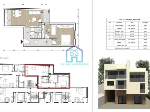 Prodaja, dvosoban stan, 55m², Telep, Novi Sad Sve Podlokacije