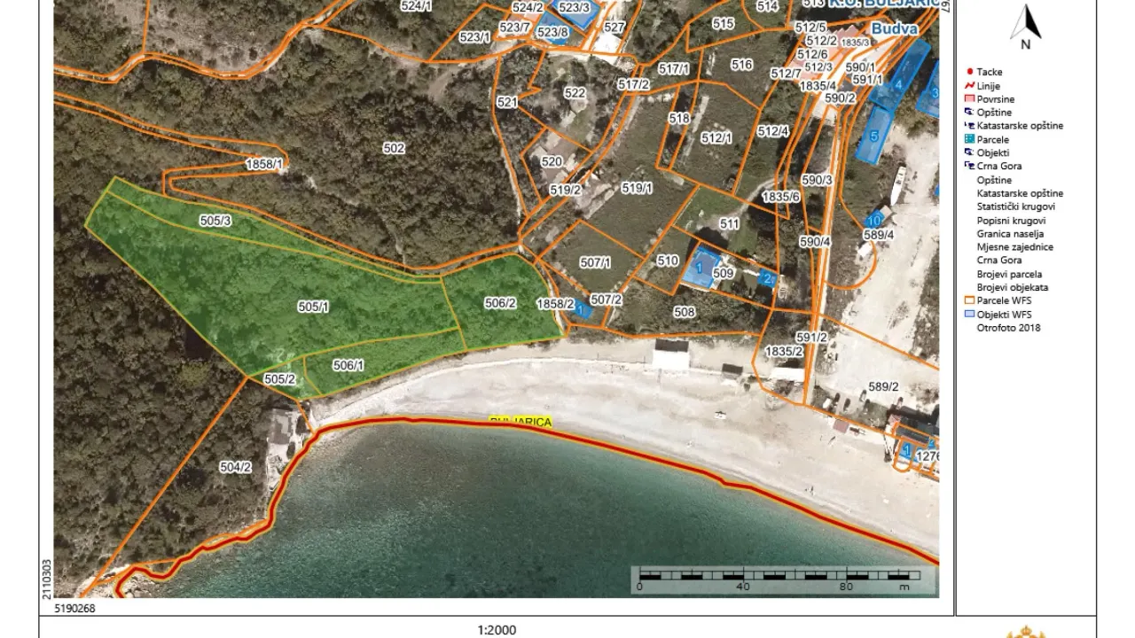 Prodaja, plac, 7642m², Buljarica, Budva