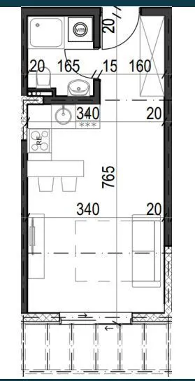 Prodaja, garsonjera, 25m², Radanovići, Kotor
