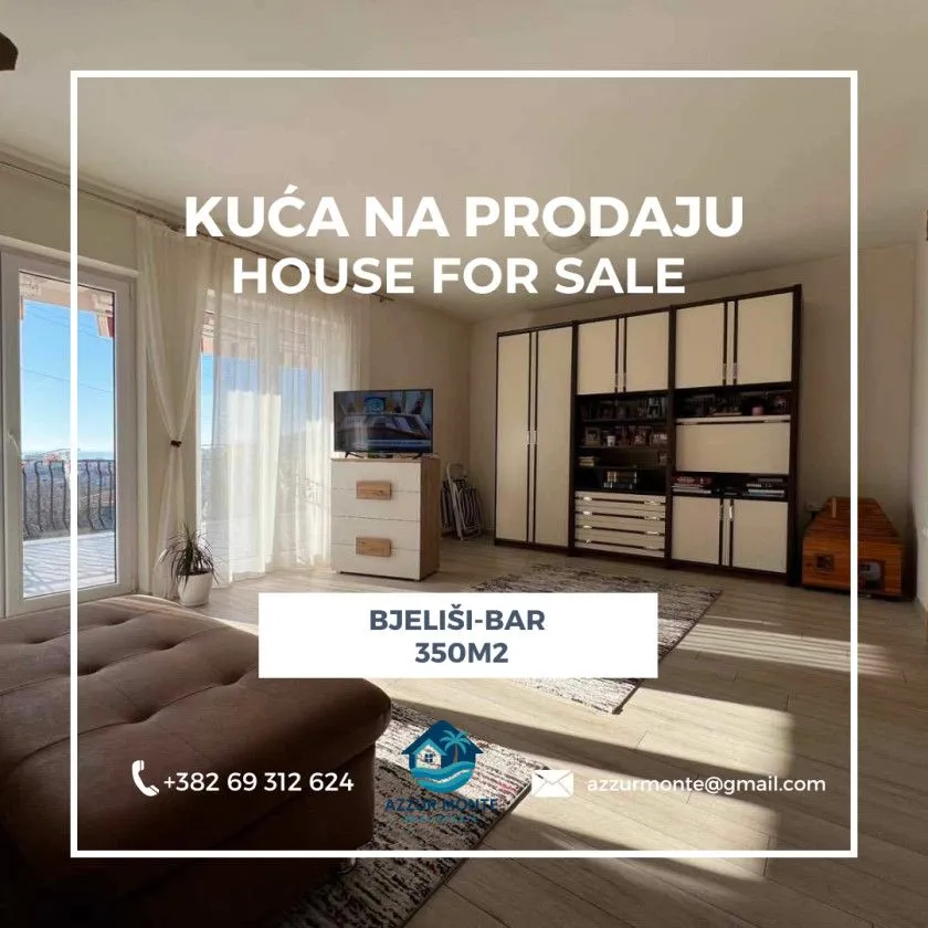 Sale, house, 350m², Bjeliši, Bar