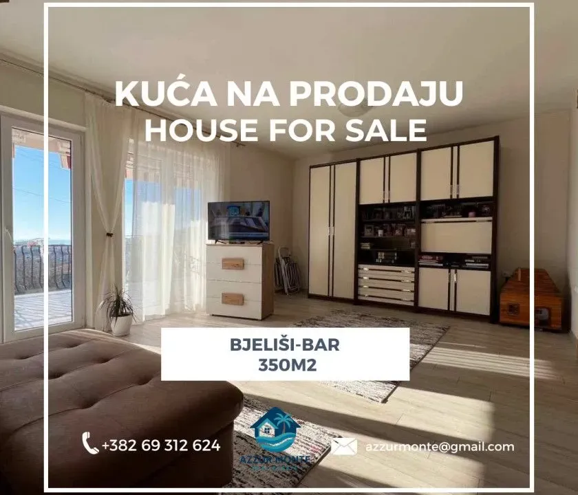 Sale, house, 350m², Bjeliši, Bar
