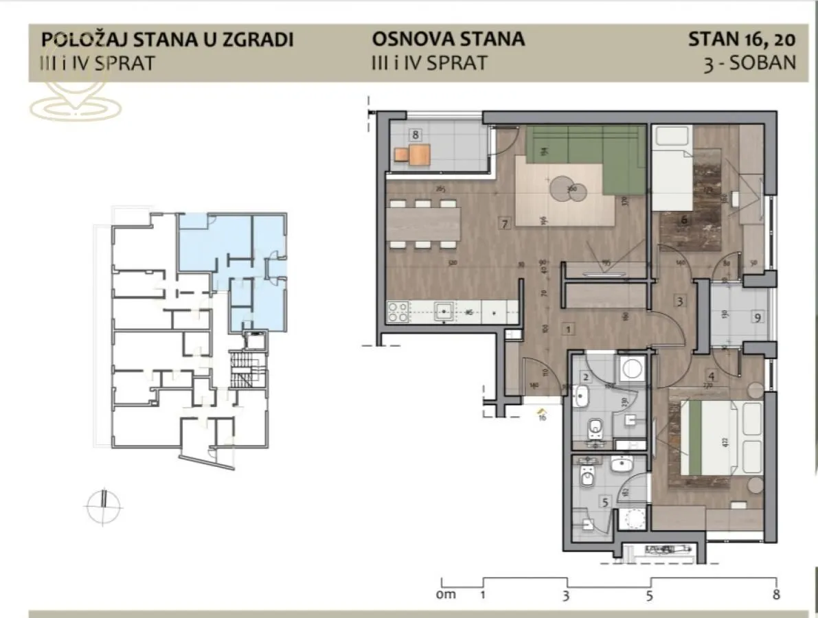 Prodaja, trosoban stan, 64m², Medijana, Niš