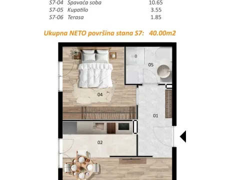 Prodaja, stan, 40m², Zabjelo, Podgorica - image 4