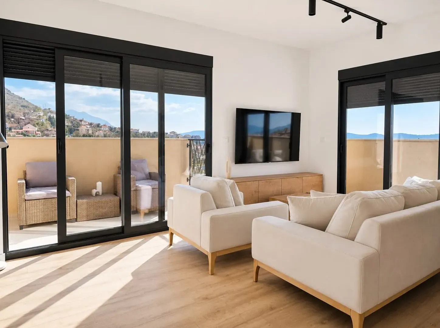Rent, one bedroom apartment, 55m², Mažina, Tivat