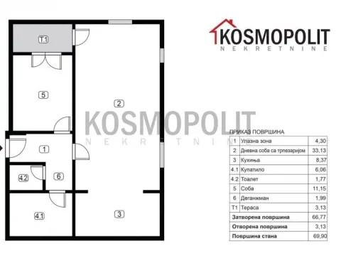 Prodaja, dvosoban stan, 70m², Tošin bunar, Novi Beograd Sve Podlokacije - image 5