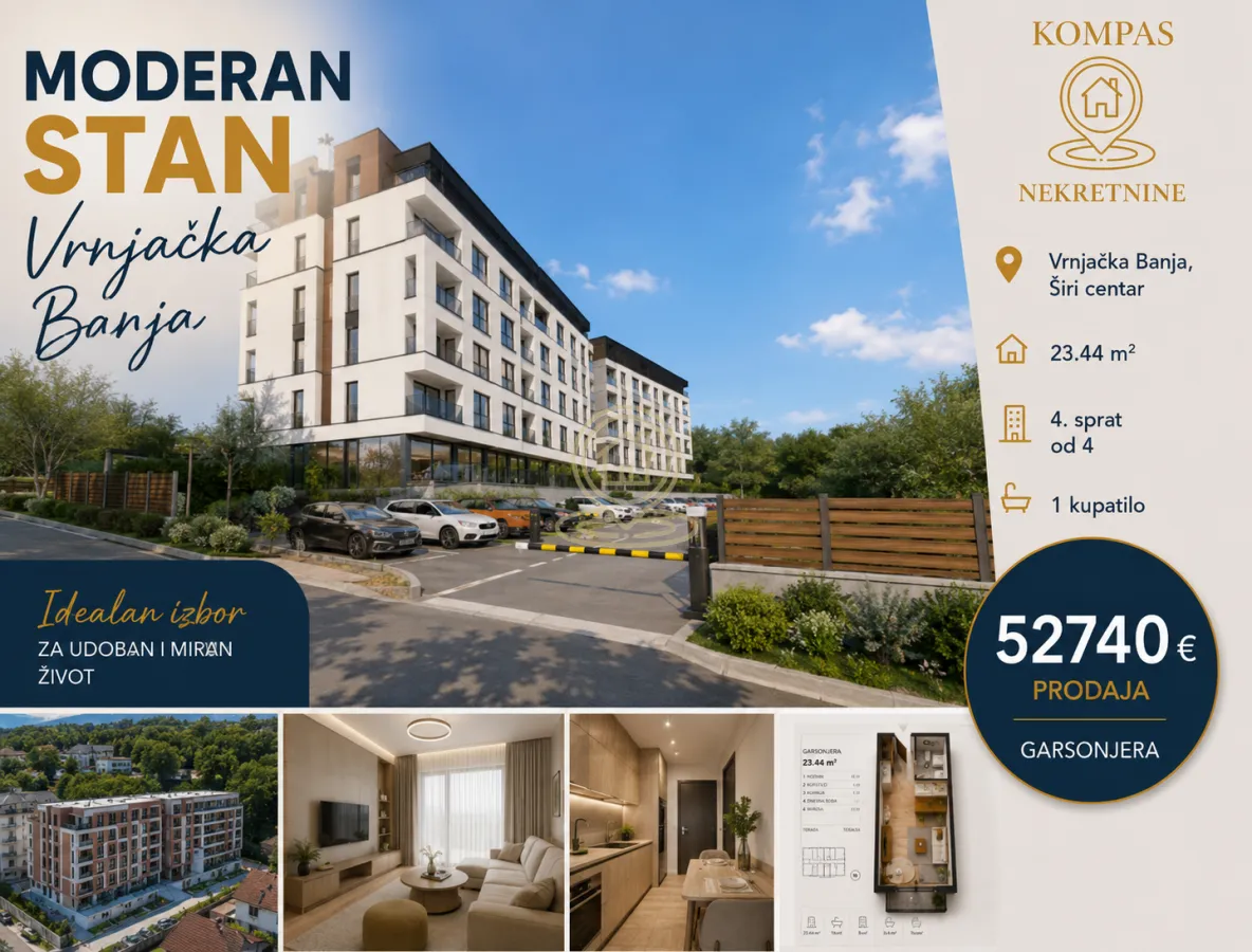Prodaja, jednosoban stan, 23m², Centar, Vrnjačka Banja