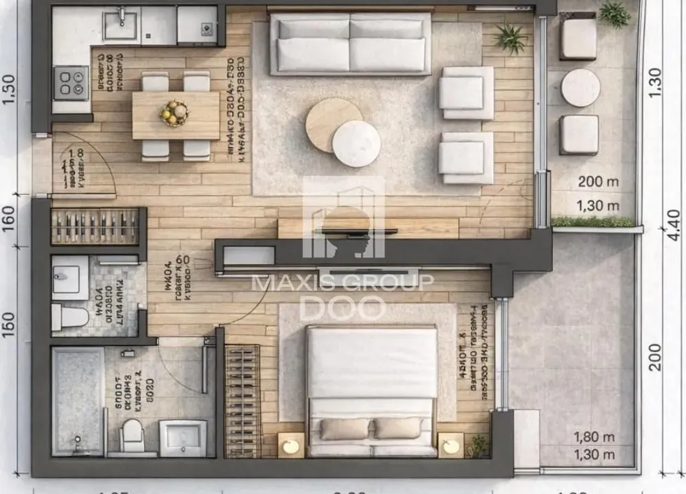 Prodaja, dvosoban stan, 40m², Savski Venac, Beograd