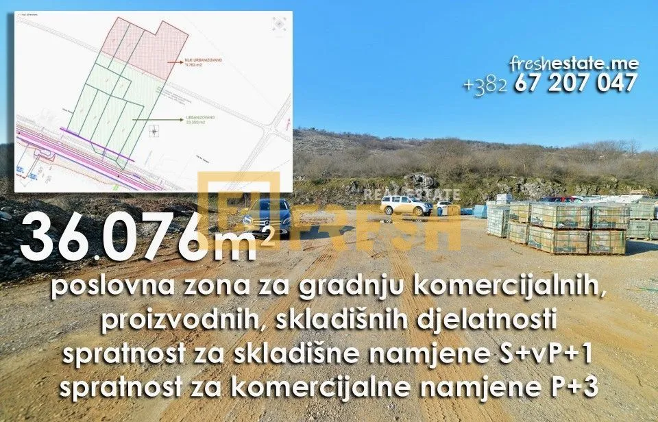 Prodaja, plac, 36076m², Mareza, Podgorica