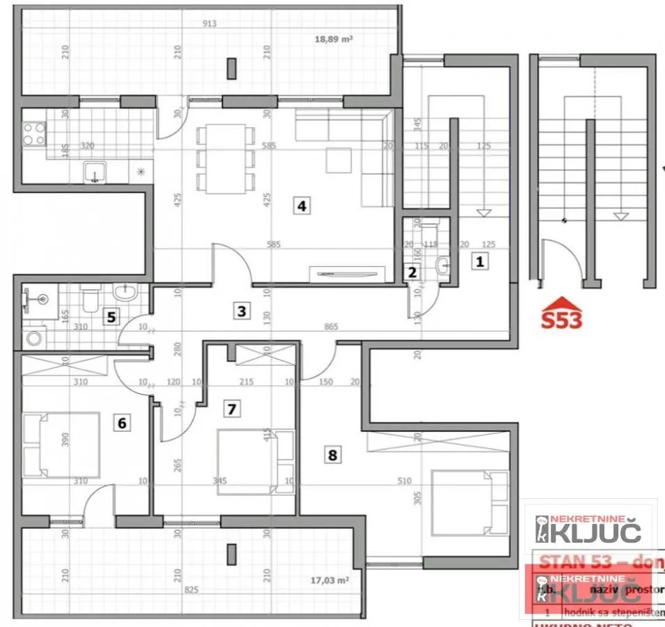Prodaja, četvorosoban stan, 105m², Sremska Kamenica, Petrovaradin