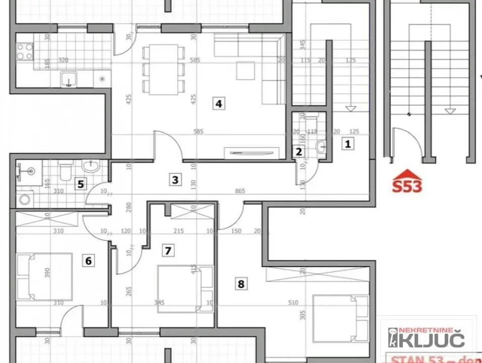 Sale, four bedroom apartment, 105m², Sremska Kamenica, Petrovaradin