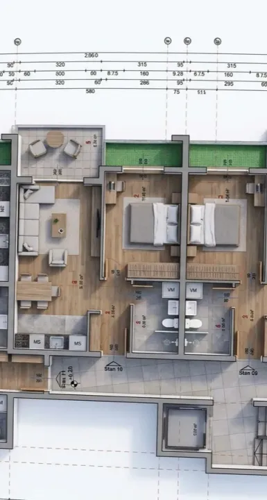 Sale, one bedroom apartment, 50m², Meterizi, Ulcinj