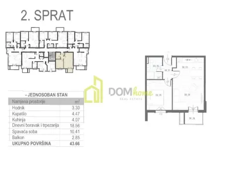 Prodaja, jednosoban stan, 44m², Tološi, Podgorica - image 4